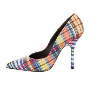 Dries Van Noten Plaid Madras Heels